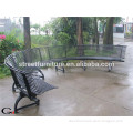 Powder coated metal garden curved bench circle bench